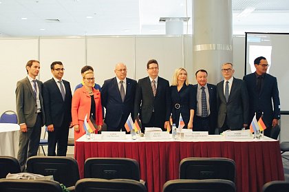 Delegation der MLU an der SJUU zur Unterzeichnung des Kooerationsvertrags 2017 [Foto: MLU/Anastasiia Bessonova]